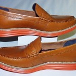 Cole Haan Lunargrand Penny Loafers, Leather Upper, Woodbury/Orange, 9.5 M, New