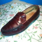 MENS COLE HAAN RED BURGUNDY LOAFERS / MOCCASINS SIZE 11.5 D USED USA