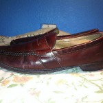 MENS COLE HAAN RED BURGUNDY LOAFERS / MOCCASINS SIZE 11.5 D USED USA