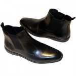 $295 New HUGO BOSS Black Ankle Dress Boots Mens 12 45 Casual Pull-on 12.5 45.5
