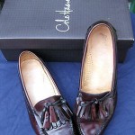 COLE HAAN MEN’S BURGUNDY CORDOVAN LEATHER KILTIE TASSEL LOAFERS SHOES 8.5D