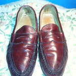 MENS COLE HAAN RED BURGUNDY LOAFERS / MOCCASINS SIZE 11.5 D USED USA