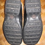 MEN’S COLE HAAN BLACK W/BROWN HEEL TRIM LOAFERS SHOES SIZE 9M