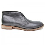 $295 HUGO BOSS Silver Metallic Mens 10 43 Leather Boots Shoes Casual 9.5 Grey