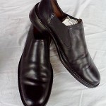 Cole Haan Ankle Slip-on Boots Sz 9M Black Leather w/ Elastic Excellent Condition