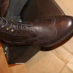 Brand New w Box Hugo Boss Hekkio Leather Wingtip Boots for Men, Size US 11.5