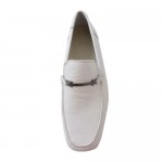 Hugo Boss White Leather Loafers Shoes US 12 EU 45
