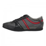Hugo Boss Men Shoes Dark Grey Red Simbad 4 Authentic Brand New in Box