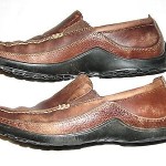 Cole Haan Men’s 10.5 Brown distressed leather loafers driving shoes moccasins
