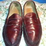 MENS COLE HAAN RED BURGUNDY LOAFERS / MOCCASINS SIZE 11.5 D USED USA