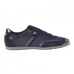 Hugo Boss Shoes Silvans I Suede Leather Men Sneakers Trainers Navy Blue