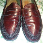 MENS COLE HAAN RED BURGUNDY LOAFERS / MOCCASINS SIZE 11.5 D USED USA
