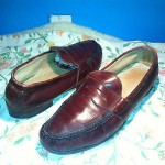 MENS COLE HAAN RED BURGUNDY LOAFERS / MOCCASINS SIZE 11.5 D USED USA