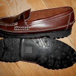 Cole Haan Mens Slip On Shoes Brown Leather Upper Size 10.5D