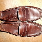 Cole Haan Mens Slip On Shoes Brown Leather Upper Size 10.5D