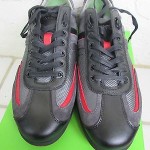 $150.0 Hugo Boss Men’s Fashion Sneakers Space Up Leather Shoes Black/gray SIZ 10