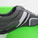 $150.0 Hugo Boss Men’s Fashion Sneakers Space Up Leather Shoes DARK GRAY SIZE 12