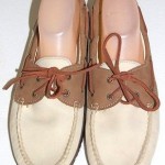 Cole Haan Fire Island Boat Mens Ivory Brown Leather Boat Shoes 9M EUC
