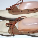 Cole Haan Fire Island Boat Mens Ivory Brown Leather Boat Shoes 9M EUC