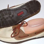 Cole Haan Fire Island Boat Mens Ivory Brown Leather Boat Shoes 9M EUC