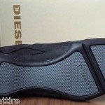 DIESEL men size 11 black leather sneakers EXCURSE model