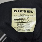 New! Diesel Loop Men’s Black Leather Flat Walking Shoes 10.5 M