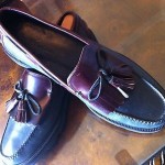 “VINTAGE” BEAUTIFUL TWO~TONE “COLE HAAN COUNTRY “TASSEL FRINGE LOAFER SZ12(D)WOW
