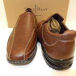 NEW COLE HAAN AIR EVERETT SOFT BROWN LEATHER SLIP ON WITH NIKE AIR IN HEEL