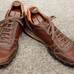 COLE HAAN Mens Athletic Inspired Brown Leather Lace Up Shoes w/ NIKE AIR size 10