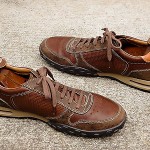 COLE HAAN Mens Athletic Inspired Brown Leather Lace Up Shoes w/ NIKE AIR size 10