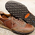 COLE HAAN Mens Athletic Inspired Brown Leather Lace Up Shoes w/ NIKE AIR size 10