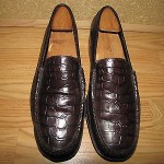 Cole Haan ‘Country’ Brown Alligator Embossed Loafers – 10M Int. 44