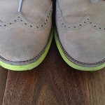Cole Haan Lunargrand Wing Tip, Size 7 Wide, C11248, Sandstone/Limelight
