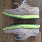 Cole Haan Lunargrand Wing Tip, Size 7 Wide, C11248, Sandstone/Limelight