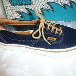 VANS Mens ERA 59 Navy Blue Suede Skateboarding Sneakers Deck shoes SZ 9.5