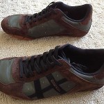 New (vintage) Diesel Remy US 9.5 army green/brown suede/black trim, never worn