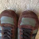 New (vintage) Diesel Remy US 9.5 army green/brown suede/black trim, never worn