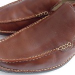 COLE HAAN NIKE AIR Brown Leather with Tan Top Stitching Loafers Shoes 12 M