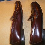 COLE HAAN MENS CITY CORDOVAN BROWN LEATHER PENNY LOAFERS SIZE 8.5 D