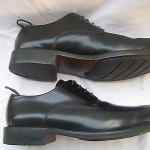 COLE HAAN BLACK LEATHER APRON TOE OXFORDS  MENS SIZE 10.5 D