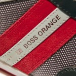 $225 Hugo Boss “ORANGE” Sneakers Mens Grey Red Shoes 10 43 Trainers Walking 9 .5