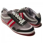 $225 Hugo Boss “ORANGE” Sneakers Mens Grey Red Shoes 10 43 Trainers Walking 9 .5