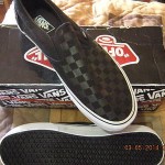 NIB Vans Classic Slip-On (CHECKERBOARD) Black / Black Size 12Men/Women Shoes