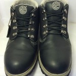 TIMBERLAND Mens Hiking Boots Black Leather Shoes Ankle High Boots Mens Size 10 M