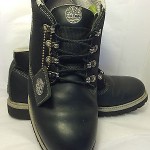 TIMBERLAND Mens Hiking Boots Black Leather Shoes Ankle High Boots Mens Size 10 M
