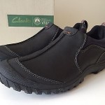 CLARKS MUCKERS ARCHEO EASE SLIP ON WATERPROOF SHOES – BLACK SIZE 9 M – MENS NEW
