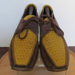 Mens sz 8.5 M Brown/yellow DIESEL lace tie casual walking shoes rare crepe soles