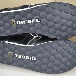 New! Diesel Loop Men’s Black Leather Flat Walking Shoes 10.5 M