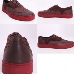 COLE HAAN Mens Bergen Wingtip Oxfords Shoes Chestnut Suede C11684 Size 10 NIB