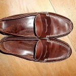 Cole Haan Mens Slip On Shoes Brown Leather Upper Size 10.5D